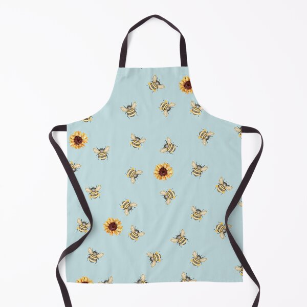 Item preview, COTTAGE SUMMER SUNFLOWER BEE BLUE by MS designed and sold by SunlightStudios.