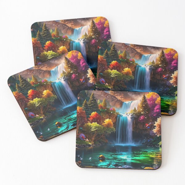 Item preview, Waterfall in the forest designed and sold by PixelParadies.