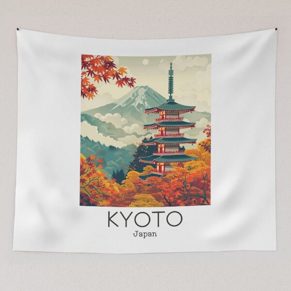 Item preview, A Vintage Travel Art of Kyoto - Japan  designed and sold by GoodOldVintage.