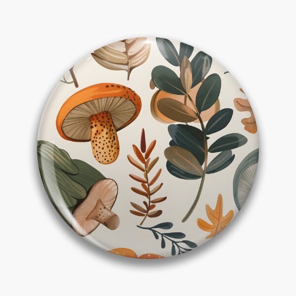 Item preview, Natural Leaf and Mushroom Pattern designed and sold by dcrc.