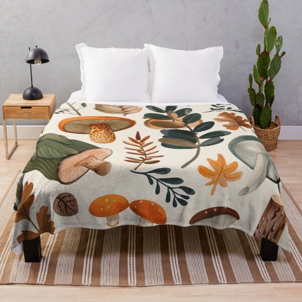 Item preview, Natural Leaf and Mushroom Pattern designed and sold by dcrc.