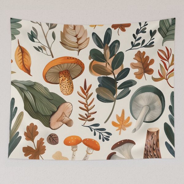 Item preview, Natural Leaf and Mushroom Pattern designed and sold by dcrc.
