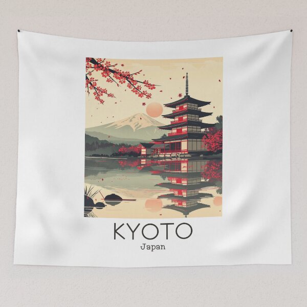Item preview, A Vintage Travel Art of Kyoto - Japan  designed and sold by GoodOldVintage.
