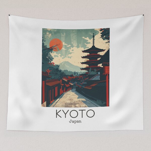 Item preview, A Vintage Travel Art of Kyoto - Japan  designed and sold by GoodOldVintage.