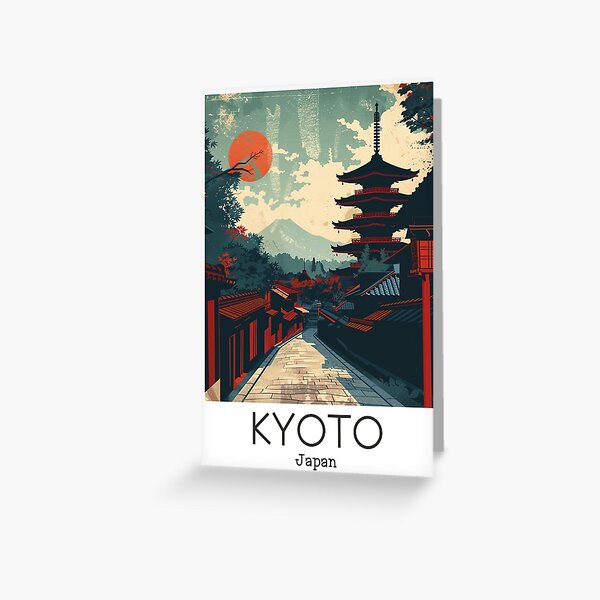 Item preview, A Vintage Travel Art of Kyoto - Japan  designed and sold by GoodOldVintage.