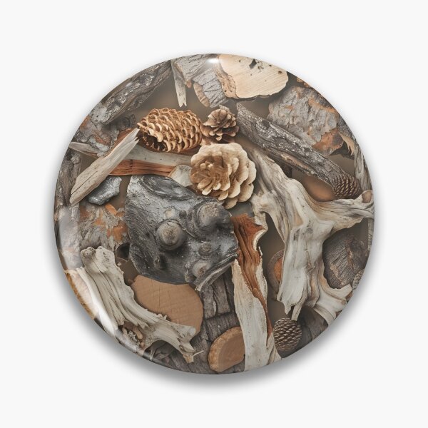 Item preview, Natural Wood and Pinecone Pattern designed and sold by dcrc.