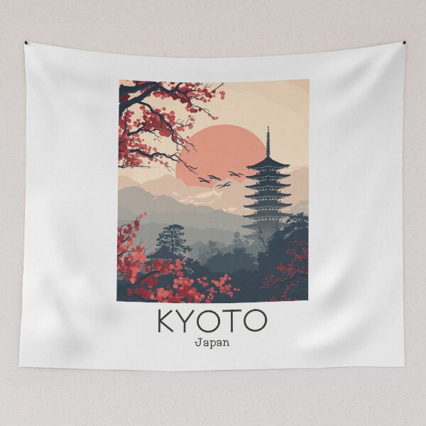 Item preview, A Vintage Travel Art of Kyoto - Japan  designed and sold by GoodOldVintage.