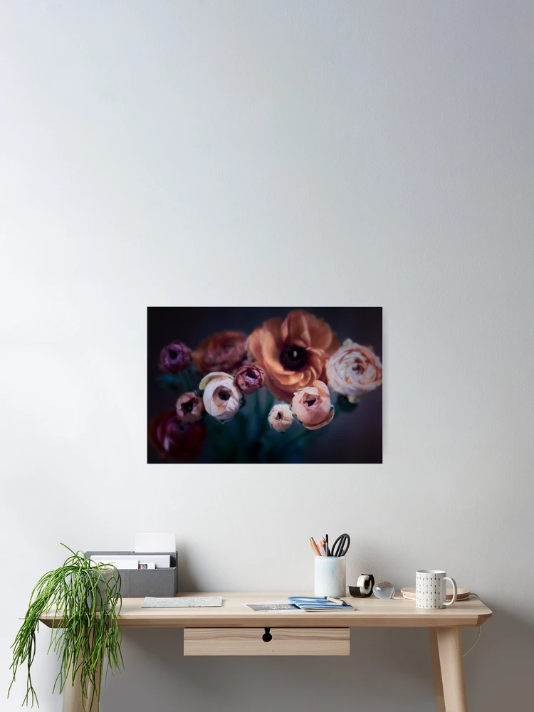 Thumbnail 2 of 3, Poster, Moody Ranunculus designed and sold by gingerfancy.