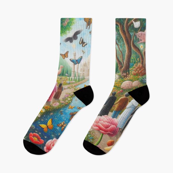 Item preview, trees and butterflies / forest and colorful designed and sold by Constructive27.