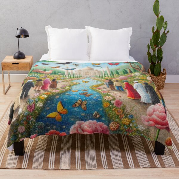 Item preview, trees and butterflies / forest and colorful designed and sold by Constructive27.
