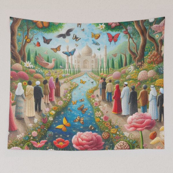Item preview, trees and butterflies / forest and colorful designed and sold by Constructive27.