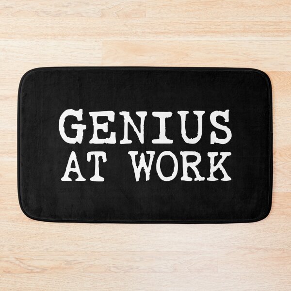 Item preview, Funny but bold Statement: Genius at Work (white version) designed and sold by Elvin Dantes.