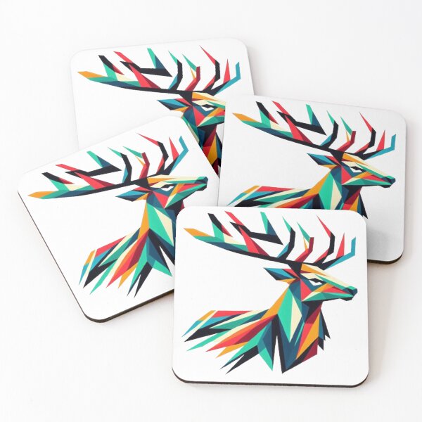 Item preview, Colorful Geometric Deer - Modern Art designed and sold by FugitiveLJ27.