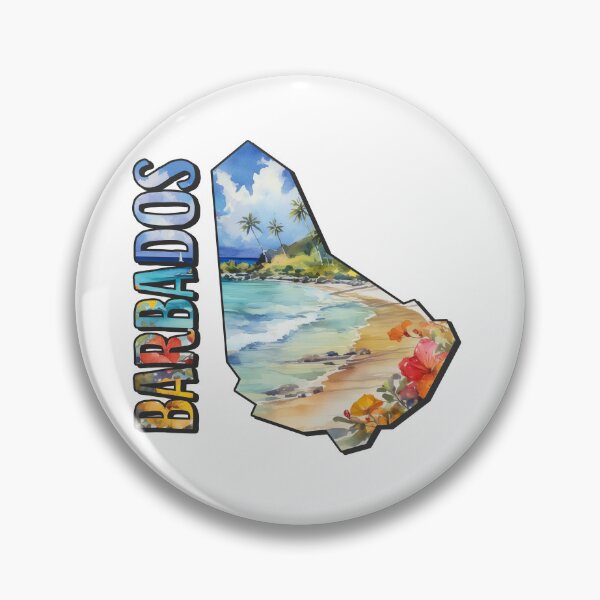 Artikelvorschau, Barbados Aquarell Landkarte entworfen und verkauft von Motivburg.