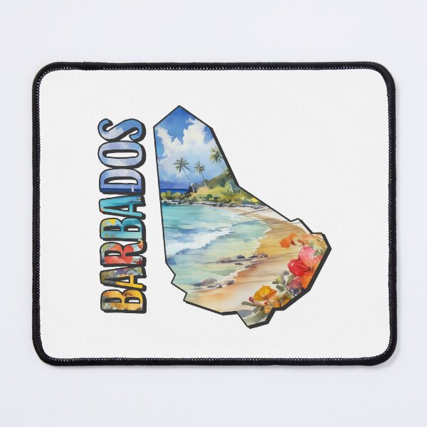 Item preview, Barbados Watercolor Map designed and sold by Motivburg.