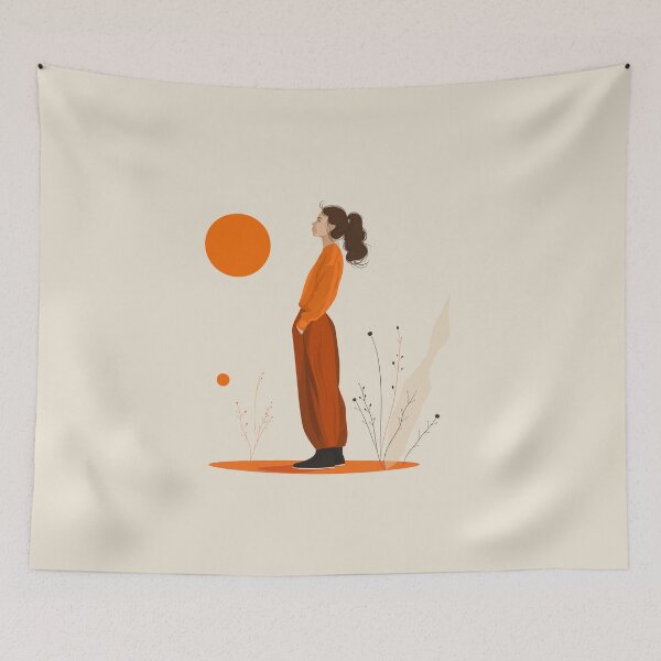 Item preview, Empowered Serenity: Modern Woman in Minimalist Art designed and sold by nshaltiel.