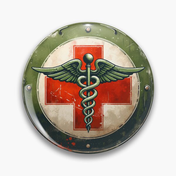 Item preview, VIntage Distressed Combat Medic Caduceus designed and sold by Nathaniel Baker.
