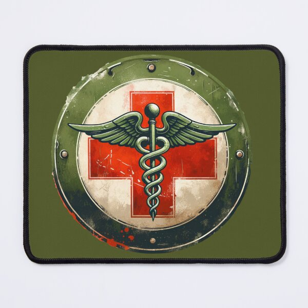 Item preview, VIntage Distressed Combat Medic Caduceus designed and sold by Nathaniel Baker.