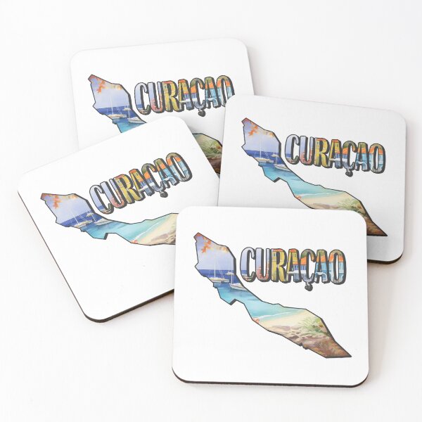 Item preview, Curacao watercolor map designed and sold by Motivburg.