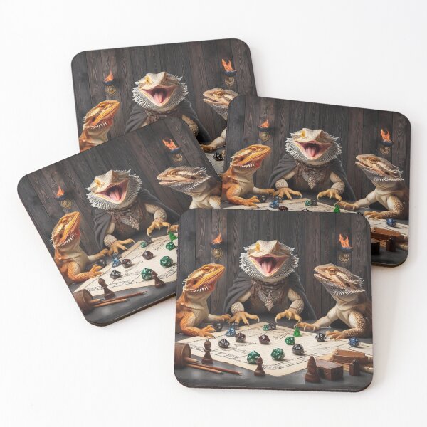 Item preview, Bearded Dragons Playing Dungeons designed and sold by PixelsNBows.