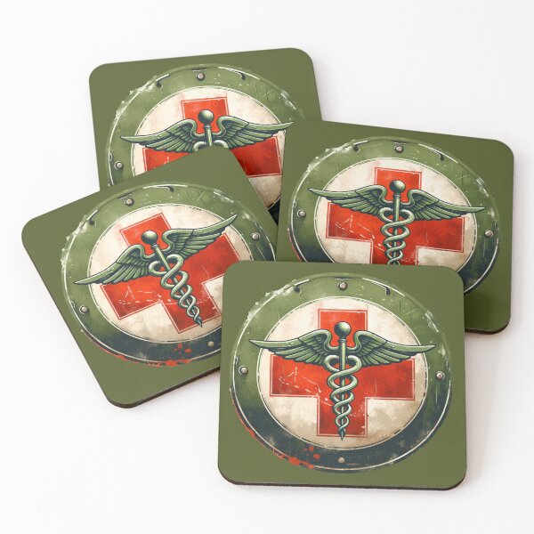 Item preview, VIntage Distressed Combat Medic Caduceus designed and sold by Nathaniel Baker.