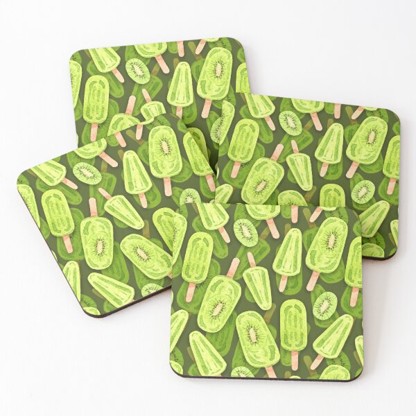 Item preview, Kiwi Ice Cream Popsicles Pattern designed and sold by andrebalest.art.