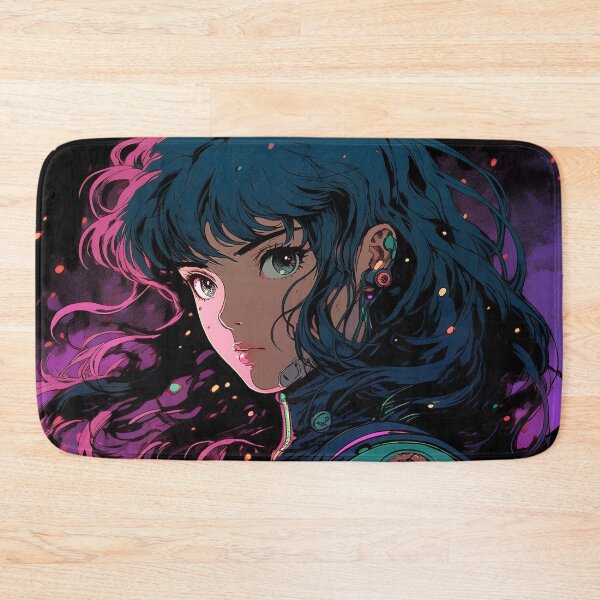 Item preview, Futuristic Glowing Cyberpunk Anime Girl designed and sold by bubblegoth.