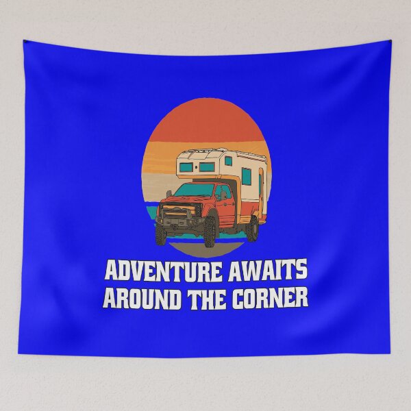 Item preview, Camping Camper Design Adventure Awaits Around The Corner. designed and sold by fantasticdesign.