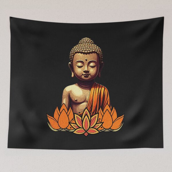 Item preview, Meditating Tiny Buddha and Lotus Flower designed and sold by Mariana Piana.