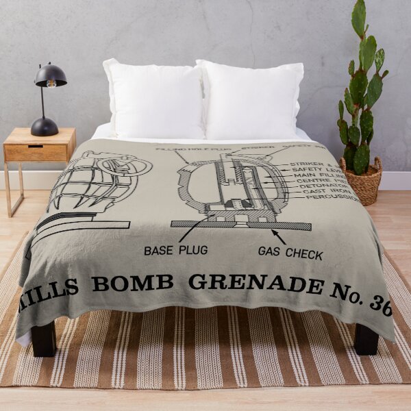 Item preview, Mills Bomb Grenade No 36 British Grenades WW1 WW2 Diagram designed and sold by MilitaryMart.