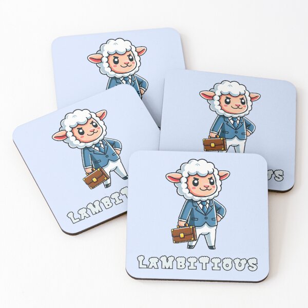 Item preview, Lambitious - lamb wordplay, sheep pun designed and sold by Funny-Banana.