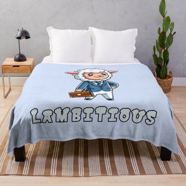 Item preview, Lambitious - lamb wordplay, sheep pun designed and sold by Funny-Banana.