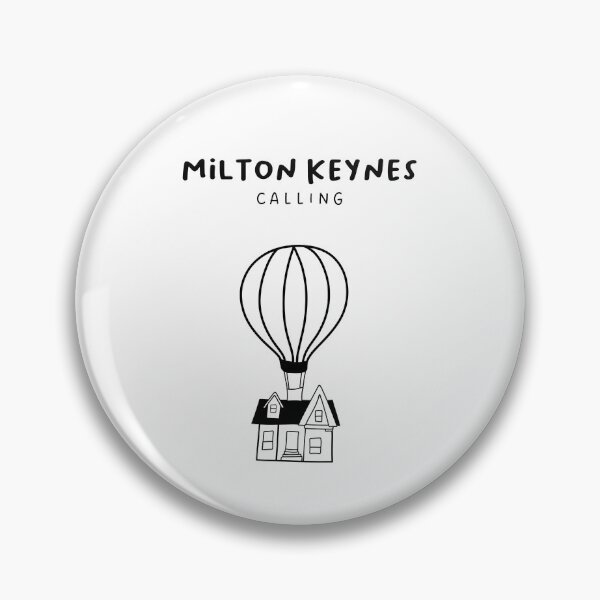 Item preview, Milton Keynes Calling - Fun Hot Air Balloon and House Drawing | City in England / UK designed and sold by RM-Journey.