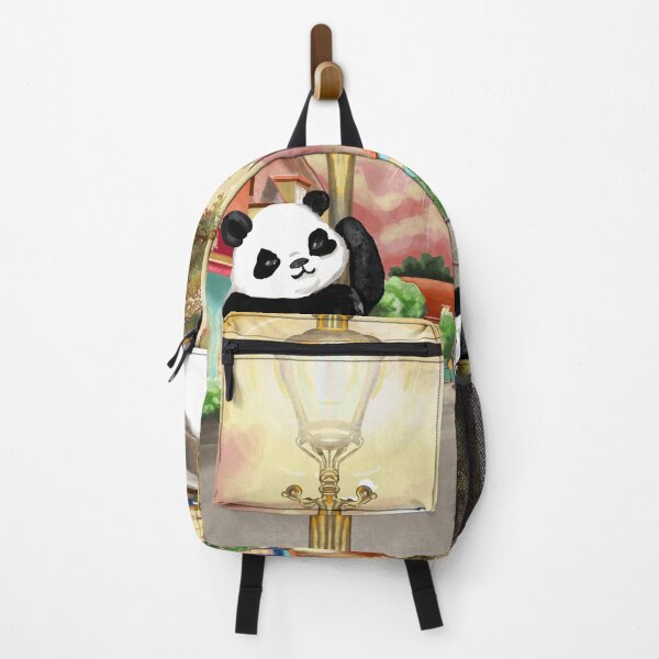 Item preview, Lazy panda sleeping on the street and its cub waiting by the pole designed and sold by Pandositive.