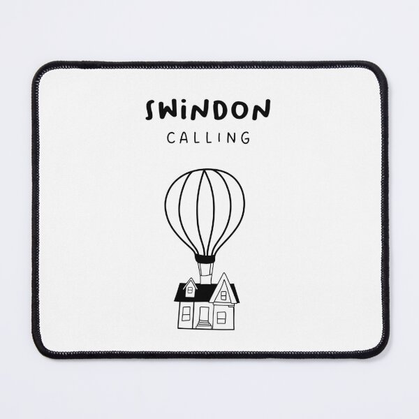 Item preview, Swindon Calling - Fun Hot Air Balloon and House Drawing | City in England / UK designed and sold by RM-Journey.
