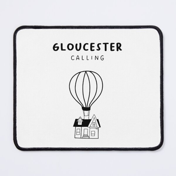 Item preview, Gloucester Calling - Fun Hot Air Balloon and House Drawing | City in England / UK designed and sold by RM-Journey.
