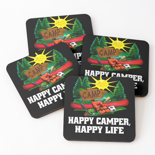 Item preview, Happy Camping Camper Art Design Happy Camper, Happy Life designed and sold by fantasticdesign.