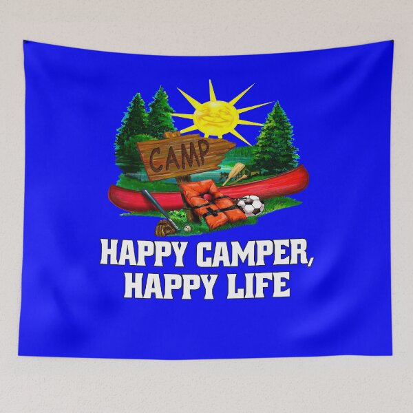Item preview, Happy Camping Camper Art Design Happy Camper, Happy Life designed and sold by fantasticdesign.
