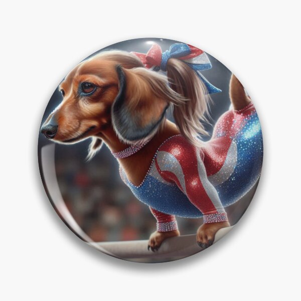 Item preview, Dachshund Celebrity Gymnast Competing  designed and sold by TheDogOnIt.