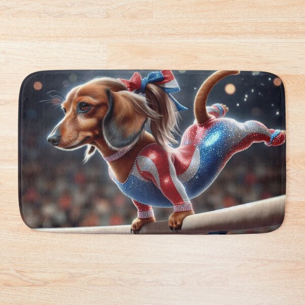 Item preview, Dachshund Celebrity Gymnast Competing  designed and sold by TheDogOnIt.