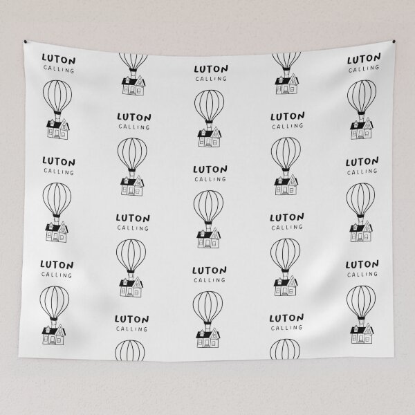 Item preview, Luton Calling - Fun Hot Air Balloon and House Drawing | City in England / UK designed and sold by RM-Journey.