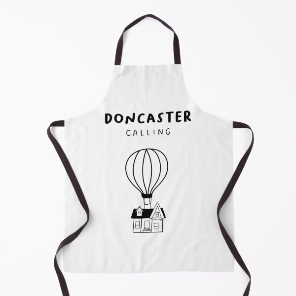 Item preview, Doncaster Calling - Fun Hot Air Balloon and House Drawing | City in England / UK designed and sold by RM-Journey.