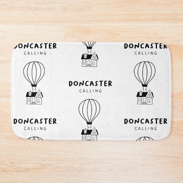 Item preview, Doncaster Calling - Fun Hot Air Balloon and House Drawing | City in England / UK designed and sold by RM-Journey.