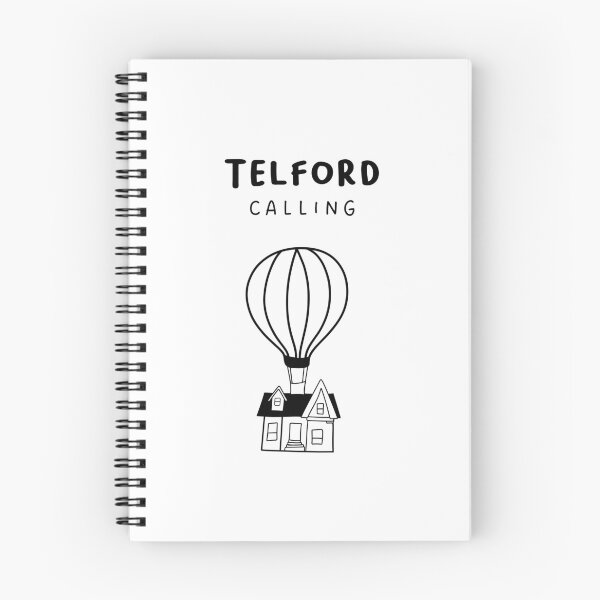 Item preview, Telford Calling - Fun Hot Air Balloon and House Drawing | City in England / UK designed and sold by RM-Journey.