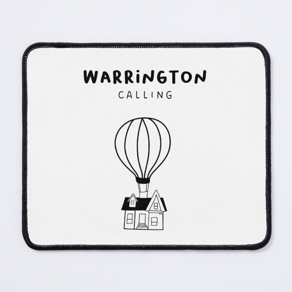 Item preview, Warrington Calling - Fun Hot Air Balloon and House Drawing | City in England / UK designed and sold by RM-Journey.