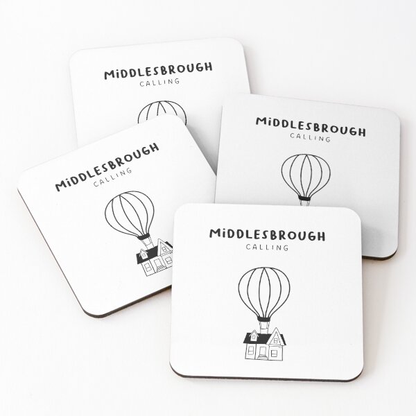 Item preview, Middlesbrough Calling - Fun Hot Air Balloon and House Drawing | City in England / UK designed and sold by RM-Journey.