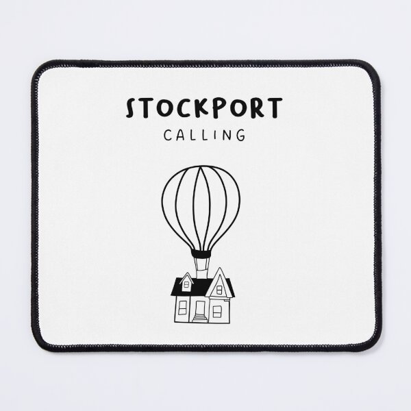 Item preview, Stockport Calling - Fun Hot Air Balloon and House Drawing | City in England / UK designed and sold by RM-Journey.
