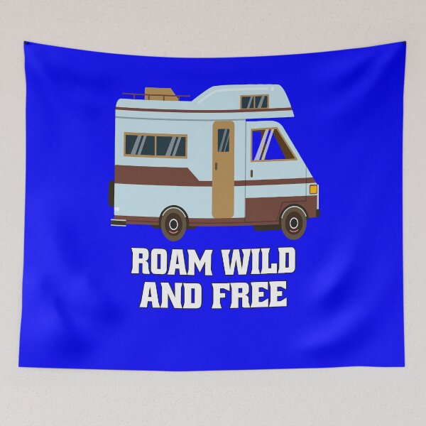 Item preview, Happy Camping Camper Art Design Roam Wild And Free designed and sold by fantasticdesign.
