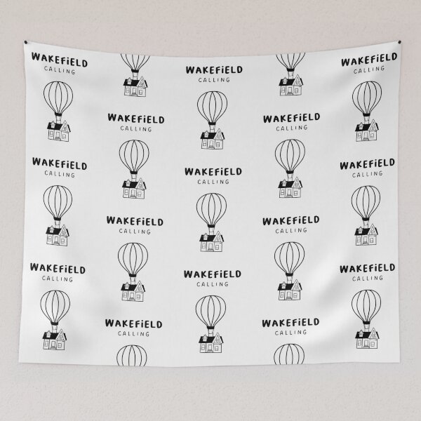 Item preview, Wakefield Calling - Fun Hot Air Balloon and House Drawing | City in England / UK designed and sold by RM-Journey.