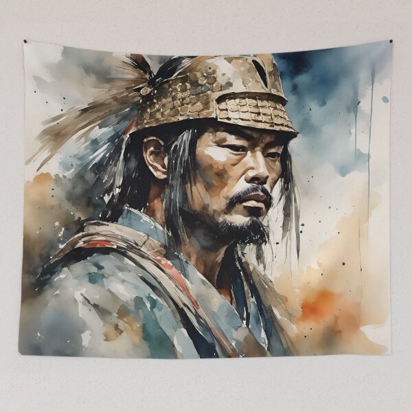 Item preview, Samurai's Watercolor Tribute designed and sold by sifo2024.